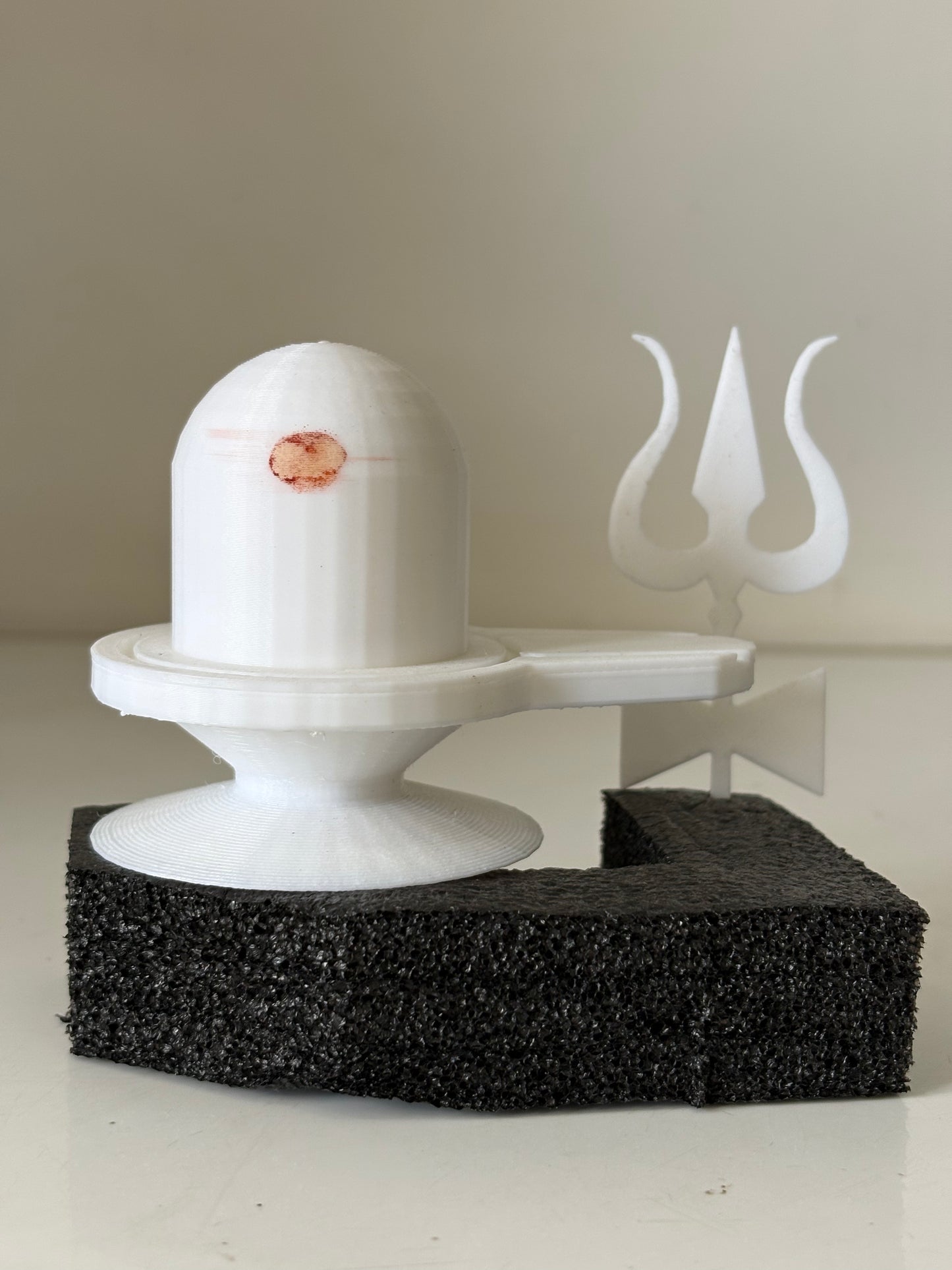 Shivling with Trishul & Damru | Hindu Home Temple Decor | Spiritual Gift | 3D Printed