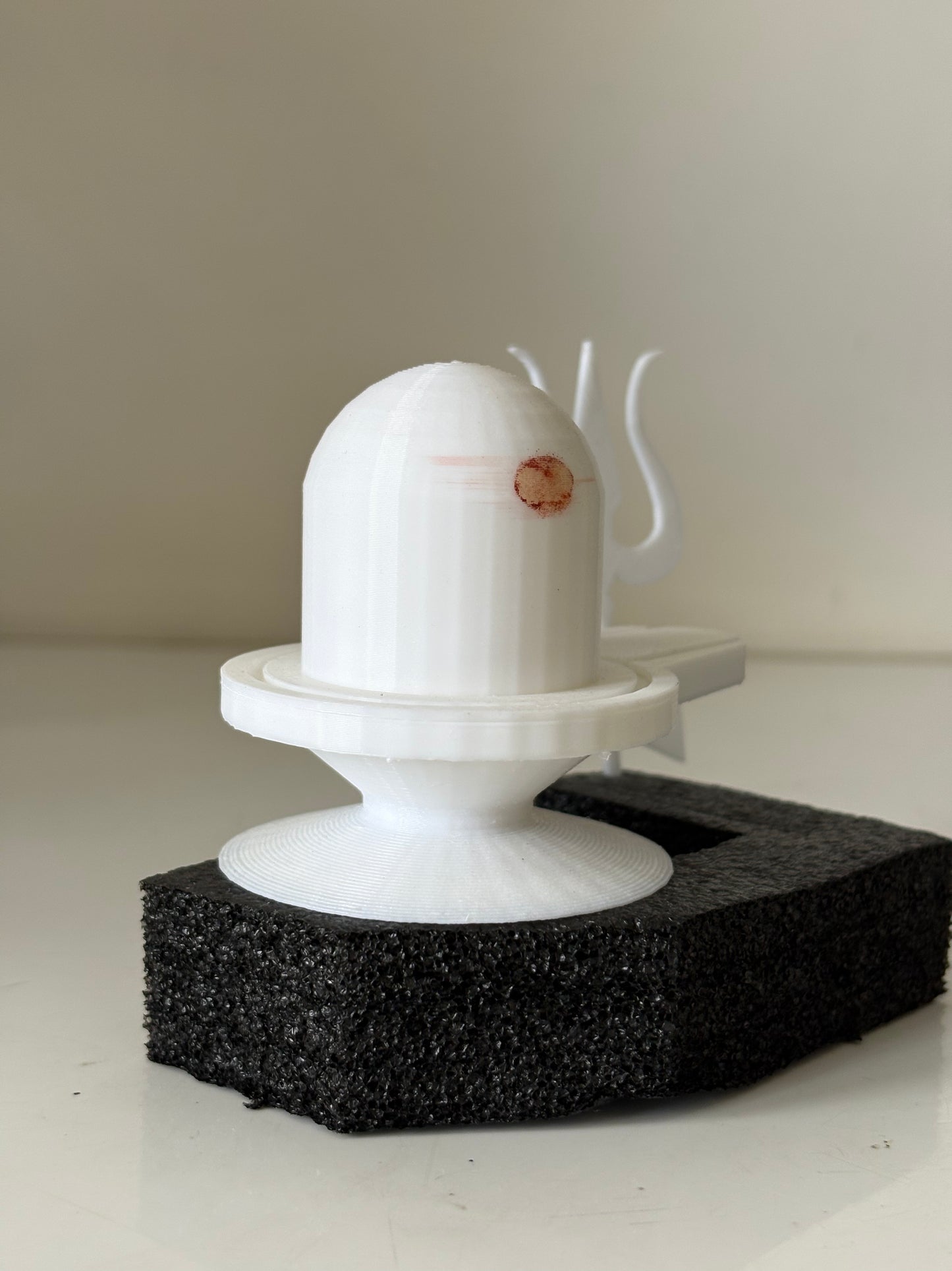 Shivling with Trishul & Damru | Hindu Home Temple Decor | Spiritual Gift | 3D Printed